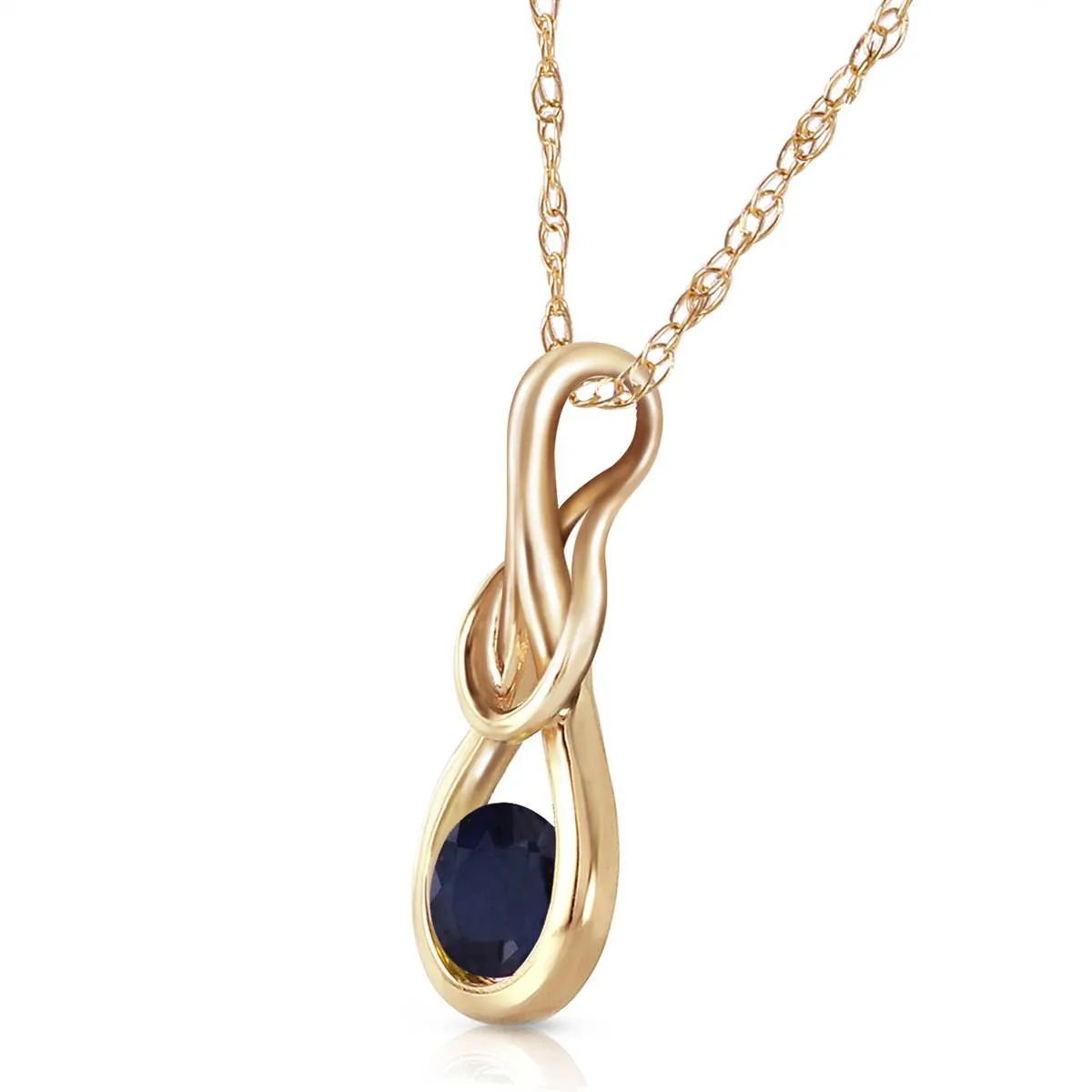 0.65 Carat 14K Solid Yellow Gold Relentless One Sapphire Necklace