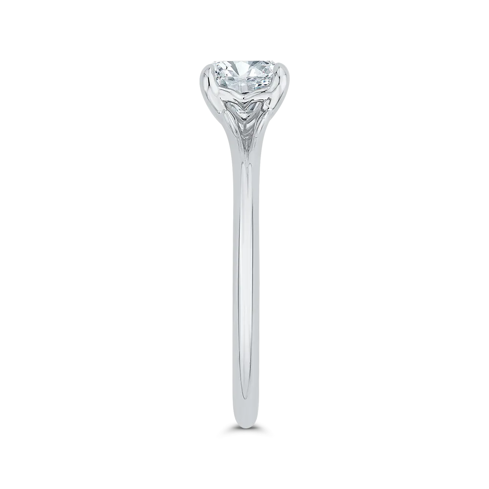14K White Gold Diamond Engagement Ring (Semi-Mount)