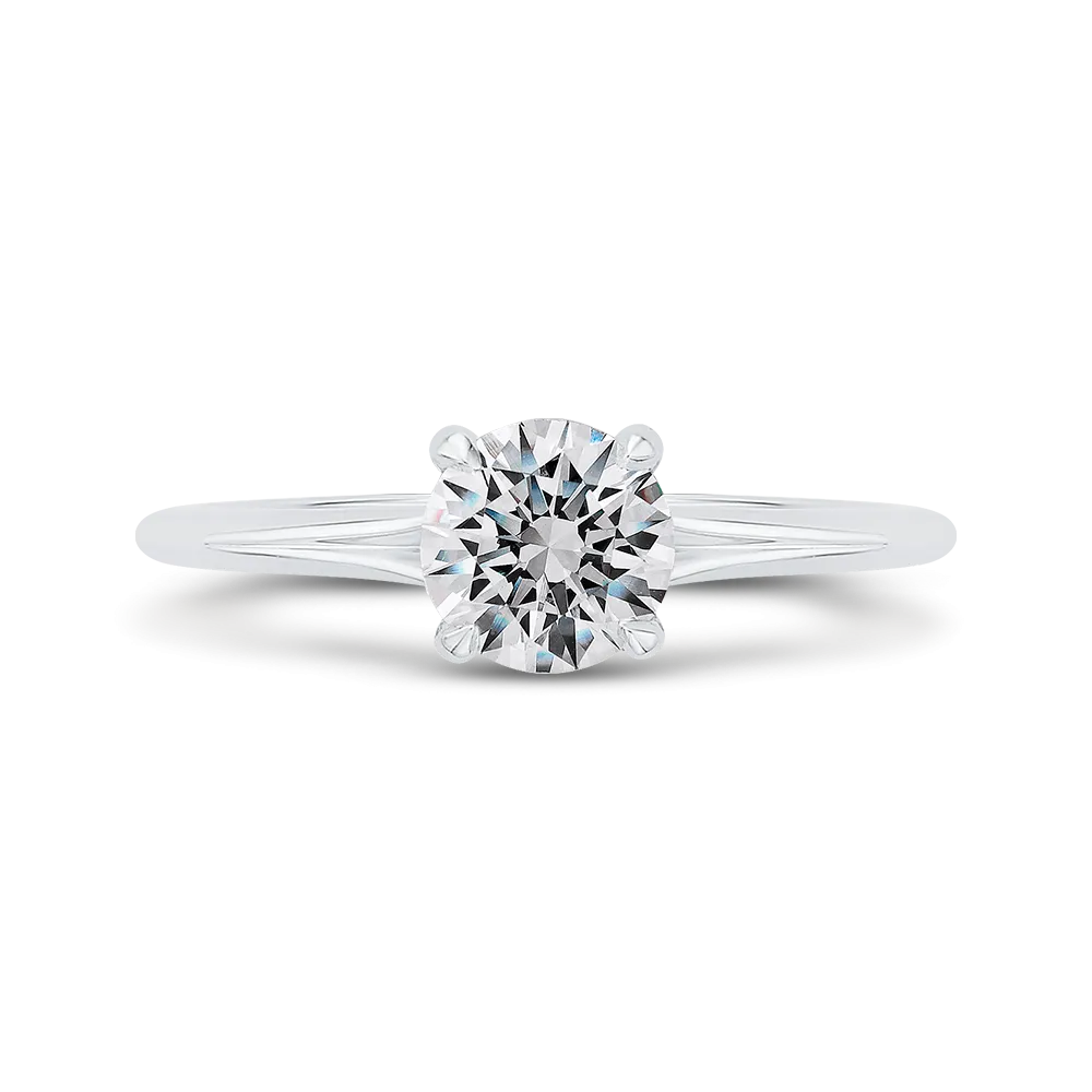 14K White Gold Diamond Engagement Ring (Semi-Mount)