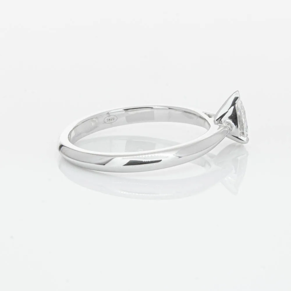 18ct White Gold .40ct Pear Cut Diamond Venetian Ring