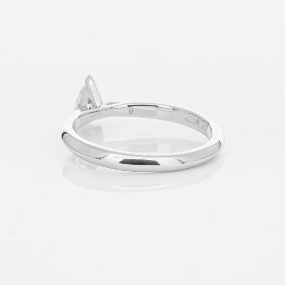 18ct White Gold .40ct Pear Cut Diamond Venetian Ring