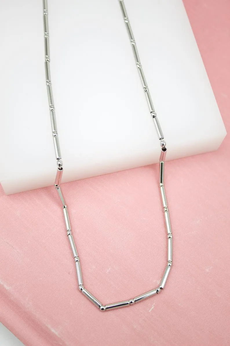 18K Gold Filled 2mm Ball Bar Choker (G172)