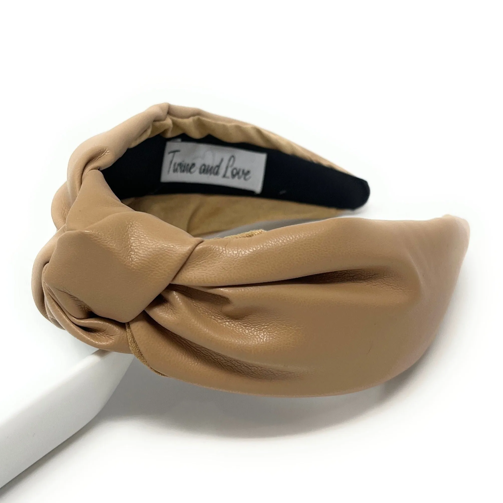 Beige Vegan Knot Headband