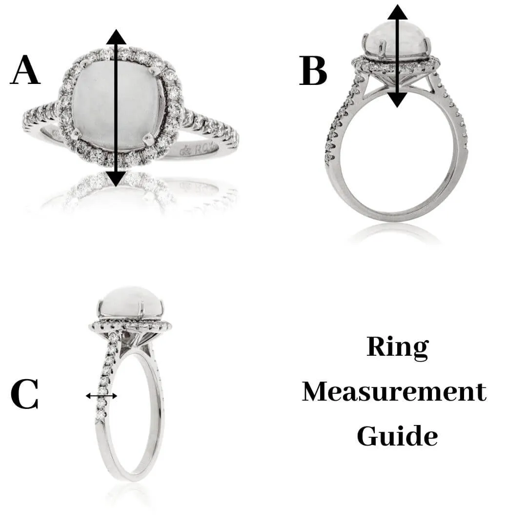 Black Diamond Cluster Centered Diamond Halo Ring