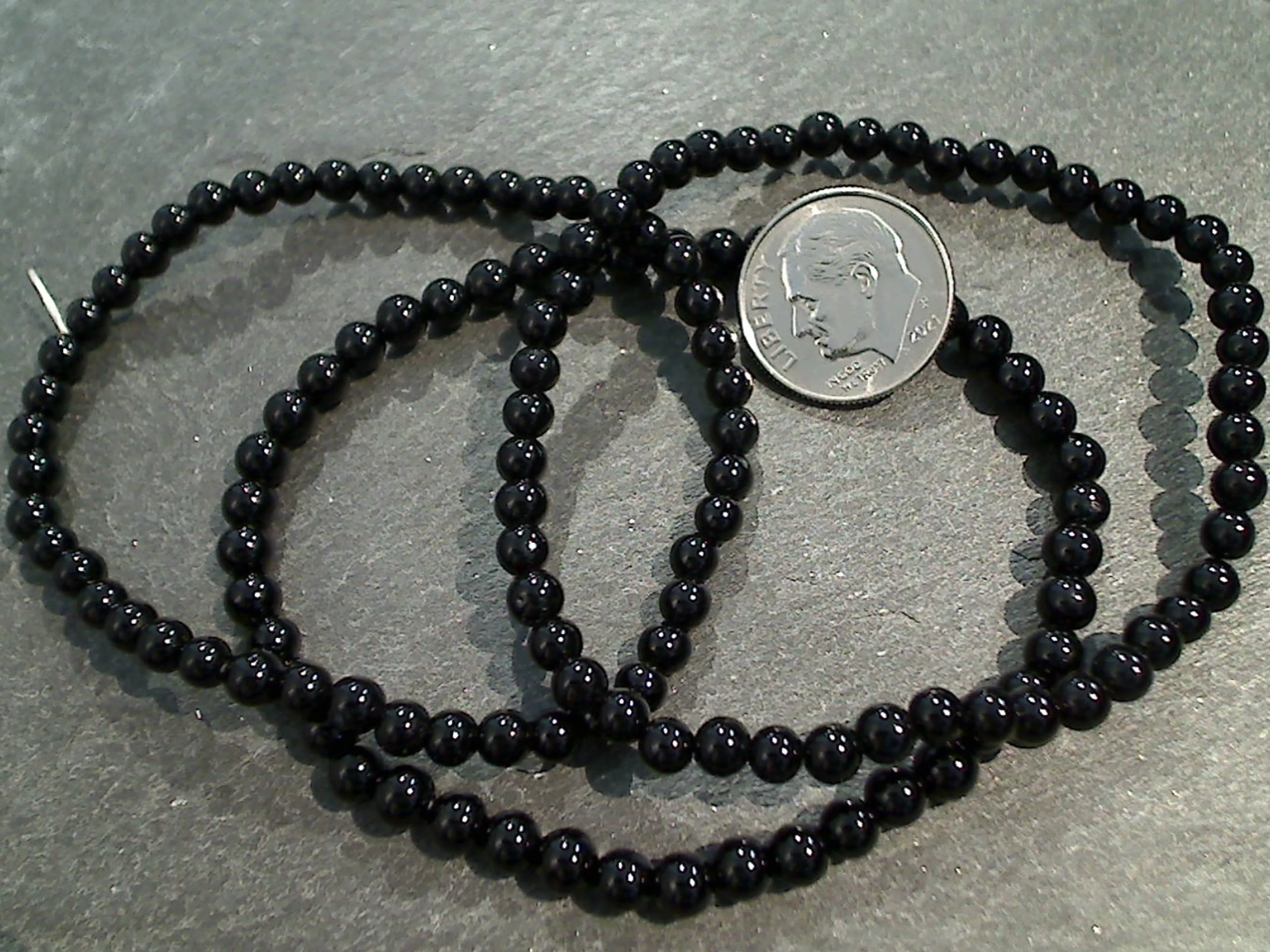 Black Onyx 4MM Stretch Bracelet