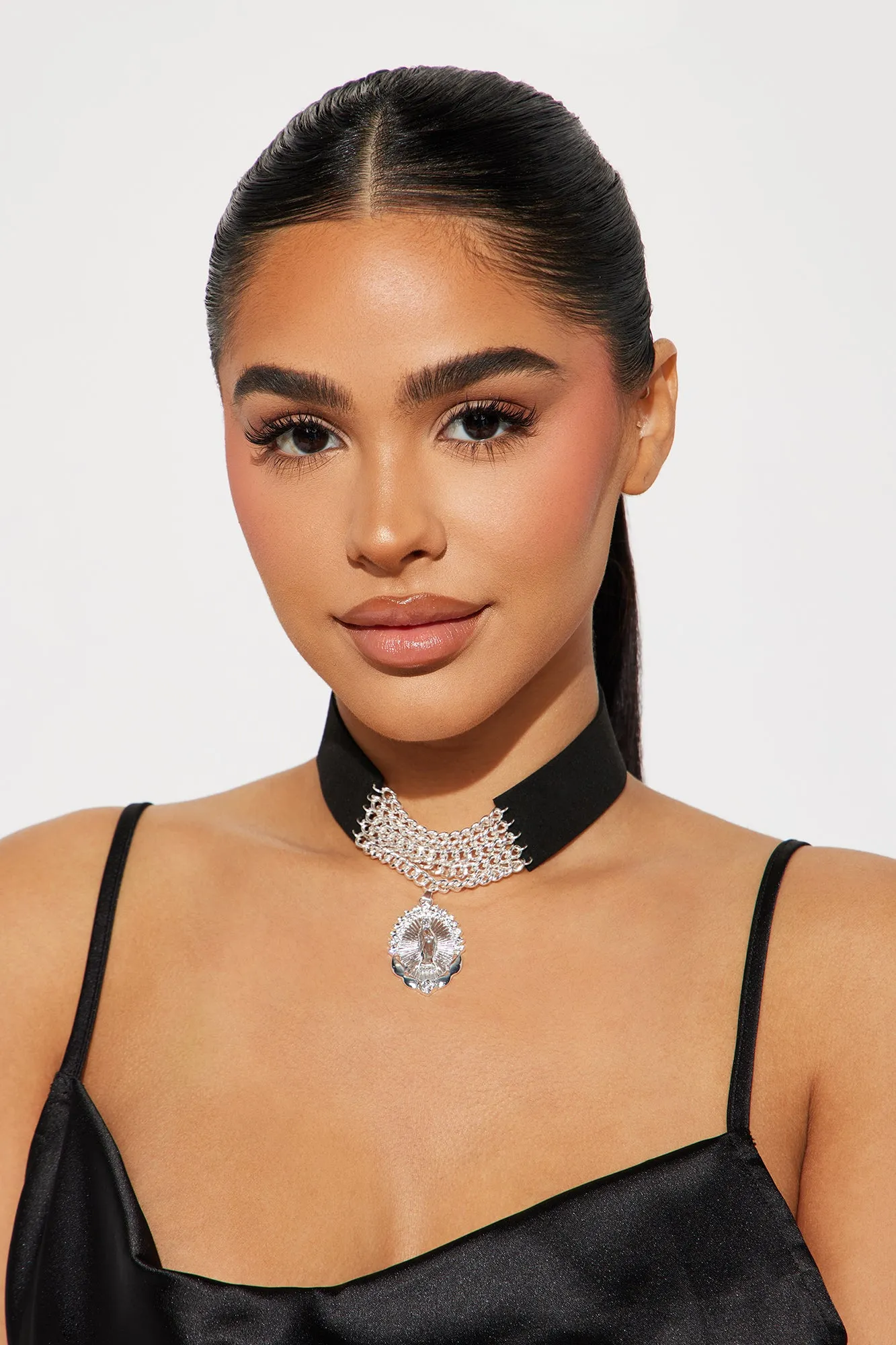 Blessings In Disguise Choker - Black/Silver