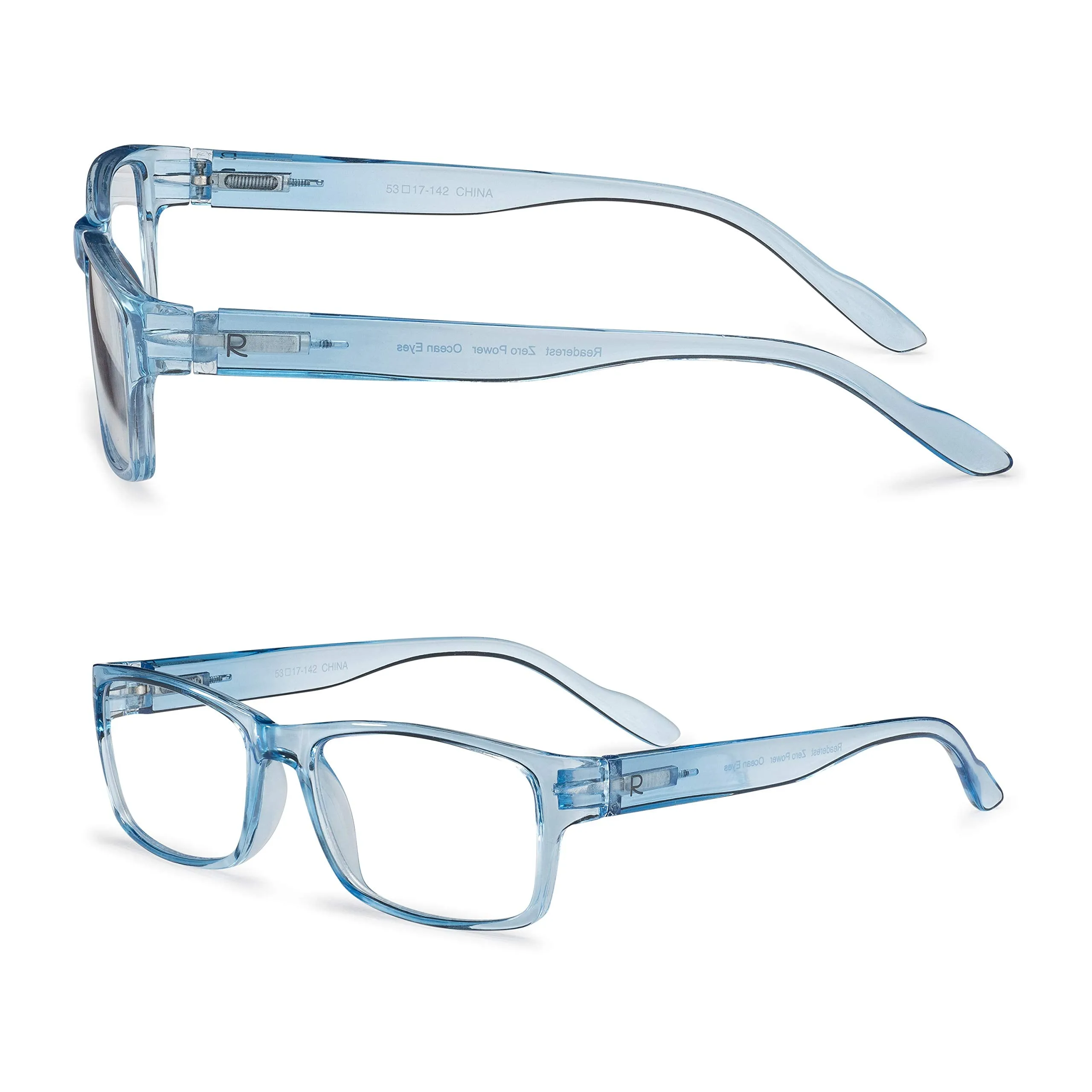 Blue-Light-Blocking-Reading-Glasses-Light-Blue-0-00-Magnification-Computer-Glasses