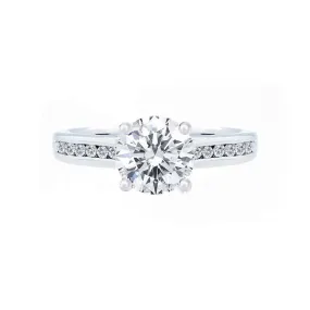 Classic Diamond Channel Engagement Ring