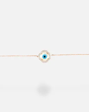 Clover Evil Eye Diamond Bracelet - Bold