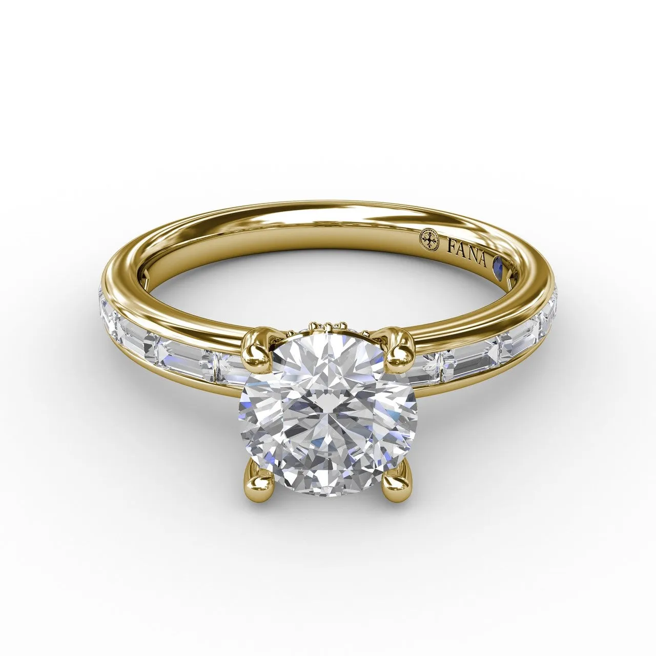 Fana Channel Set Baguette Engagement Ring 3289