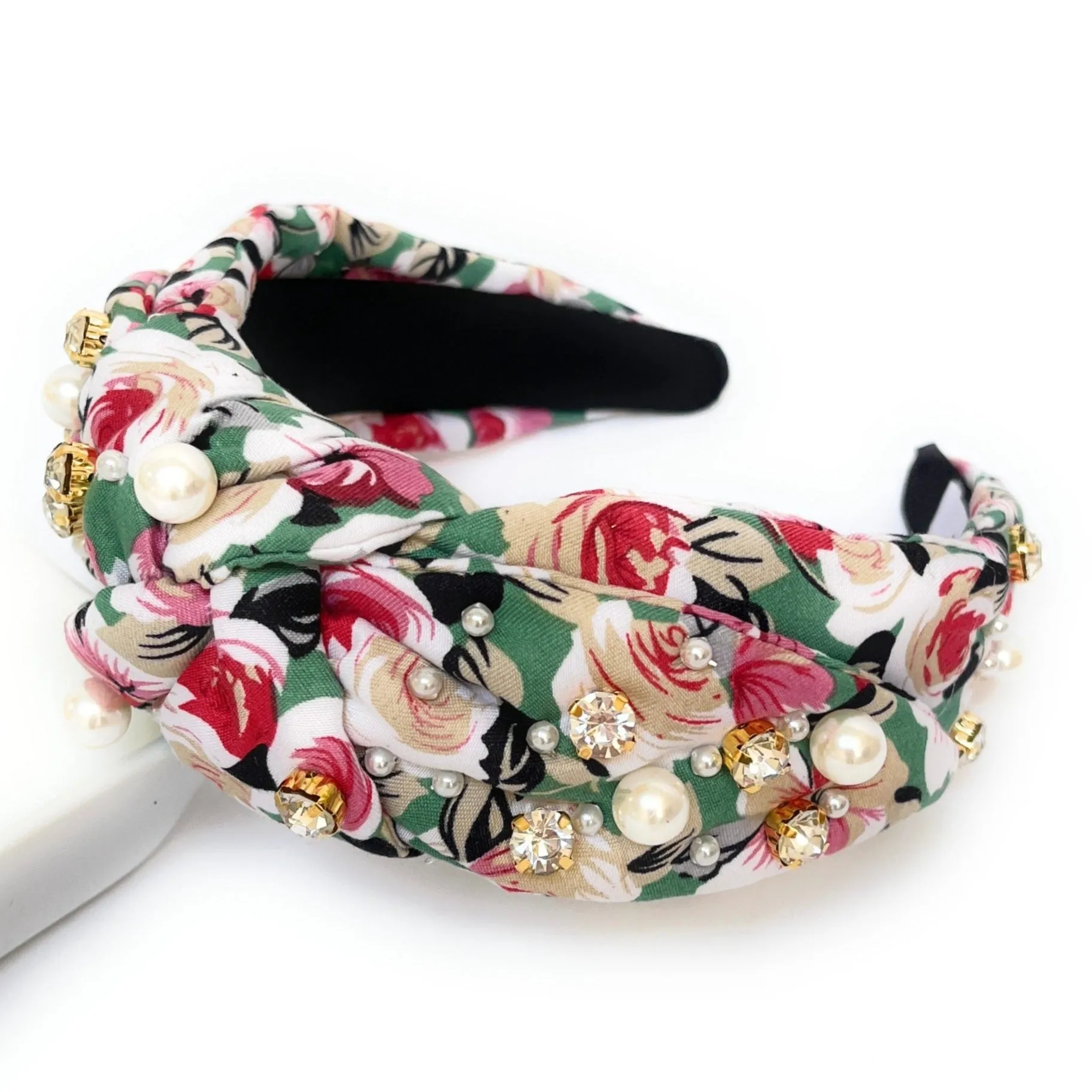 Floral Bow Embellished Knot Headband (more colors)