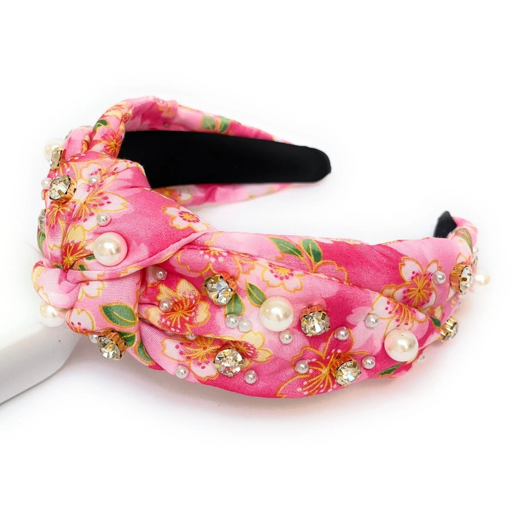 Floral Bow Embellished Knot Headband (more colors)