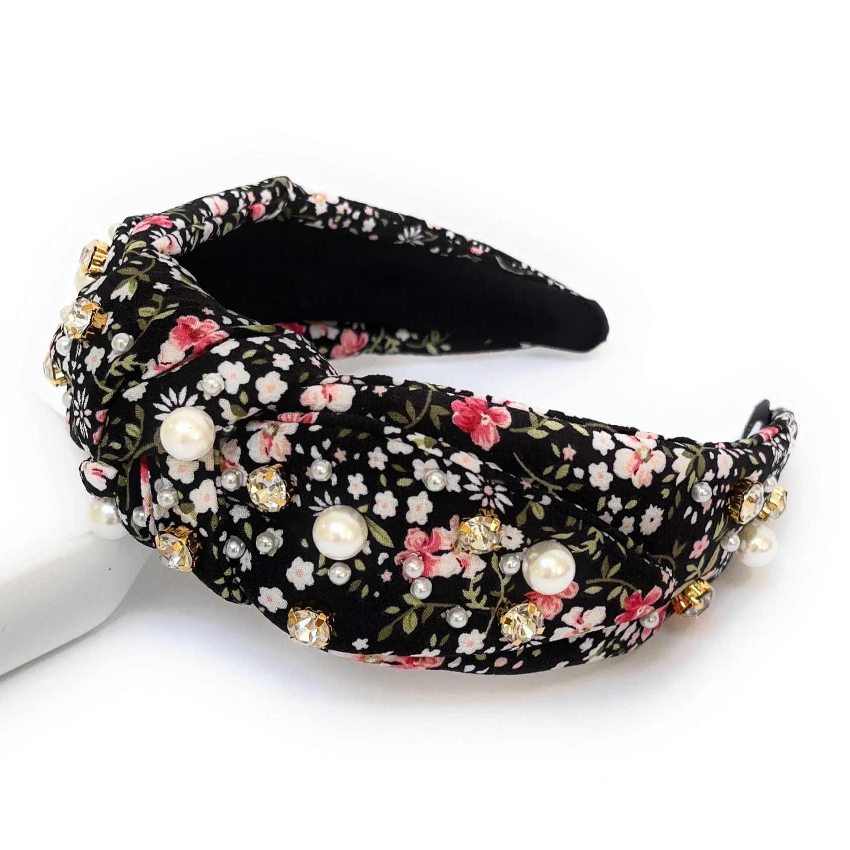 Floral Bow Embellished Knot Headband (more colors)
