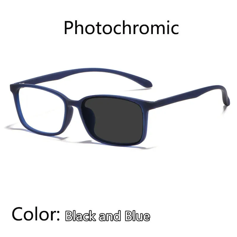 Kocolior Unisex Full Rim Square Tr 90 Hyperopic Reading Glasses 98007