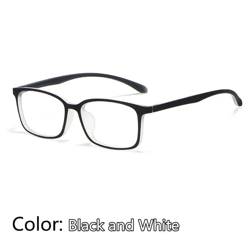 Kocolior Unisex Full Rim Square Tr 90 Hyperopic Reading Glasses 98007