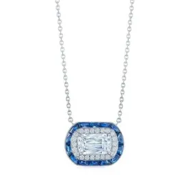 Kwiat 18K White Gold Kwiat ASHOKA® Diamond and Sapphire Necklace