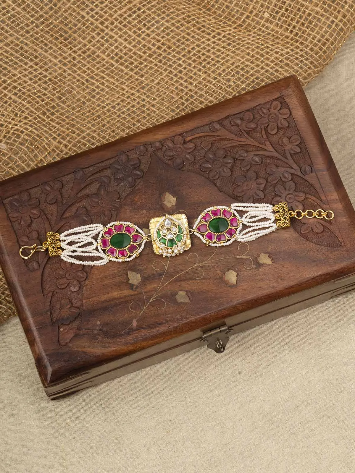 Multicolor Gold Plated Mishr Bracelet - MR-BRAC83M