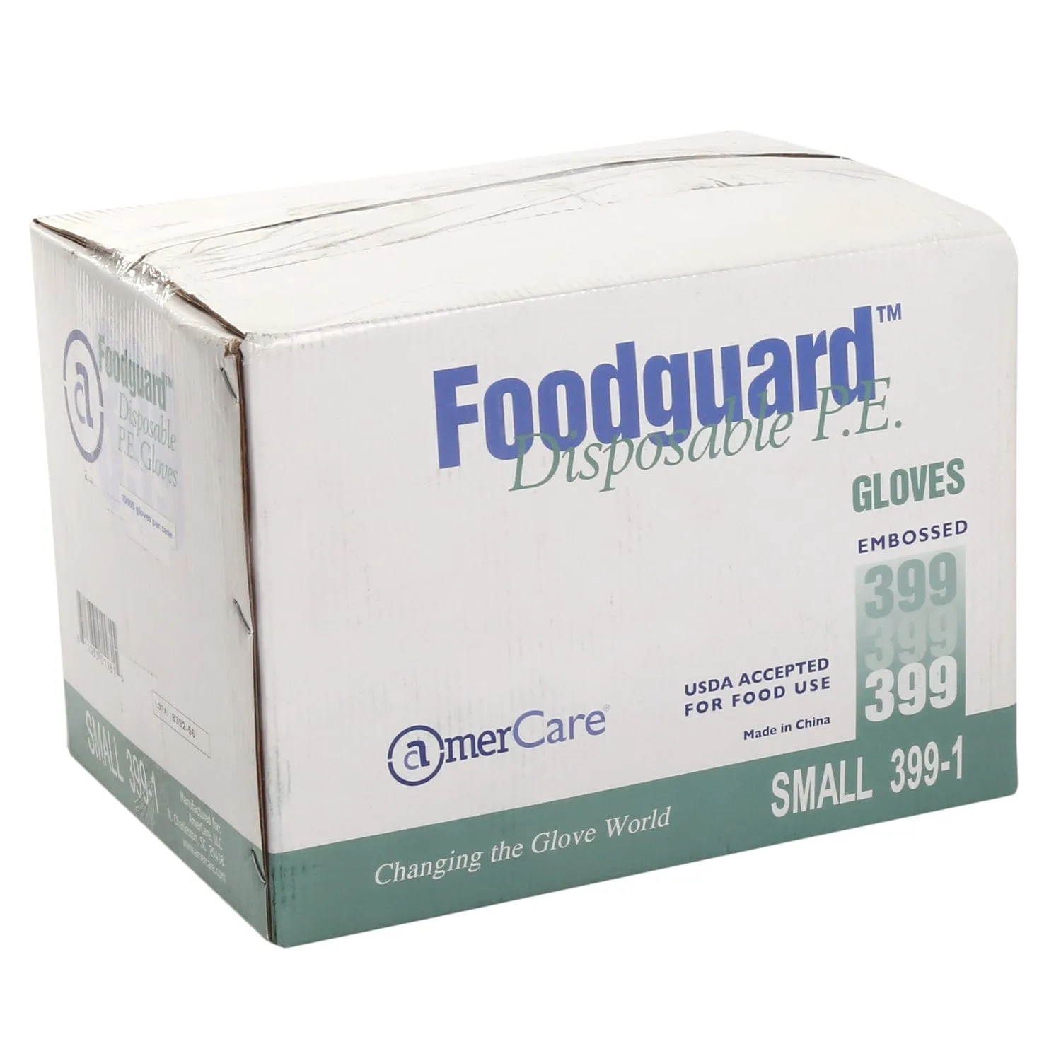Powder-Free Poly Foodguard Embossed HDPE Gloves (S-XL), Case of 10,000