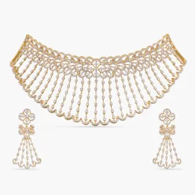 Punya Grand CZ Silver Choker Set