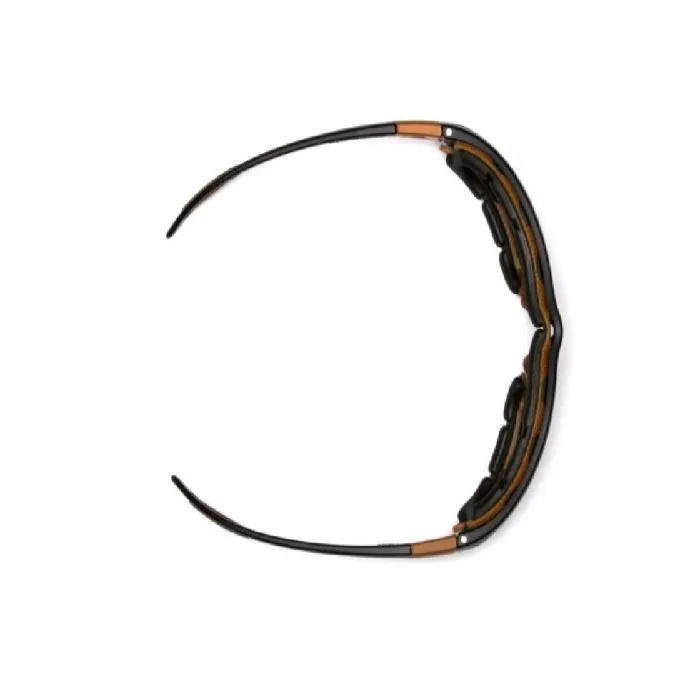 Pyramex CHB418DTP Carhartt Carthage Foam Padded Glasses, Black Frame, Sandstone Bronze Anti-fog Lens, 1 Each