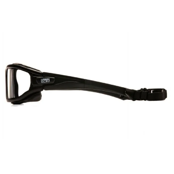 Pyramex SB7010SDNT I-Force Slim Dual Pane Goggles, Black Temples, Clear H2X Anti-fog Lens, 1 Each