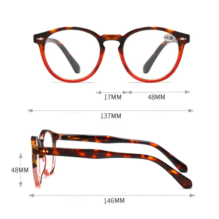 Retro Flexible Durable Portability HD Presbyopic Glasses  200(Yellow)
