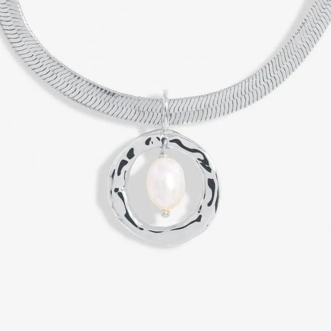 Solaria Baroque Pearl Silver Plated Pendant 18cm   3cm Bracelet 7145