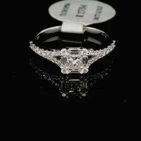Square Illusion Set Engagement ring
