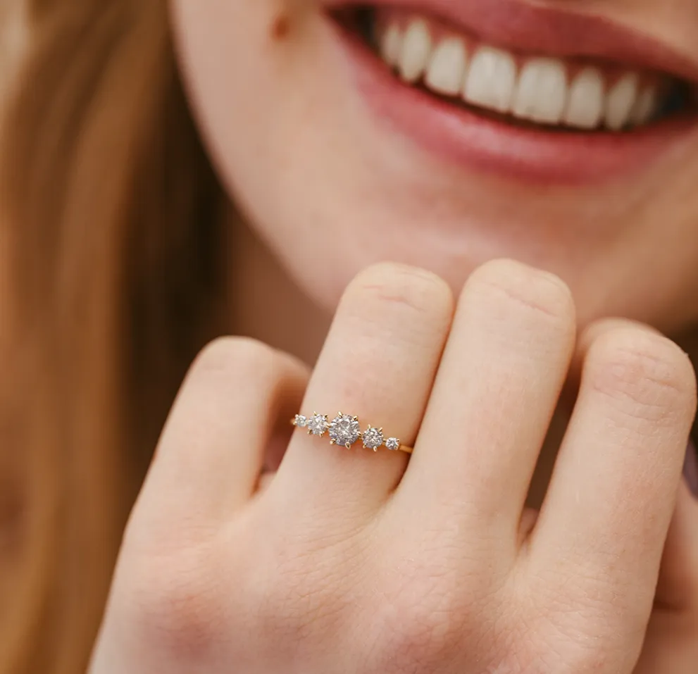 Stargaze Diamond Ring - 0,59ct Salt & Pepper Diamonds