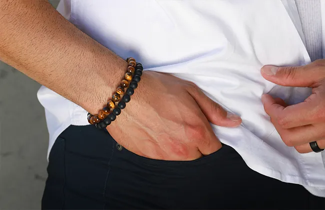 Tiger's Eye & Frosted Onyx Bracelet Pack