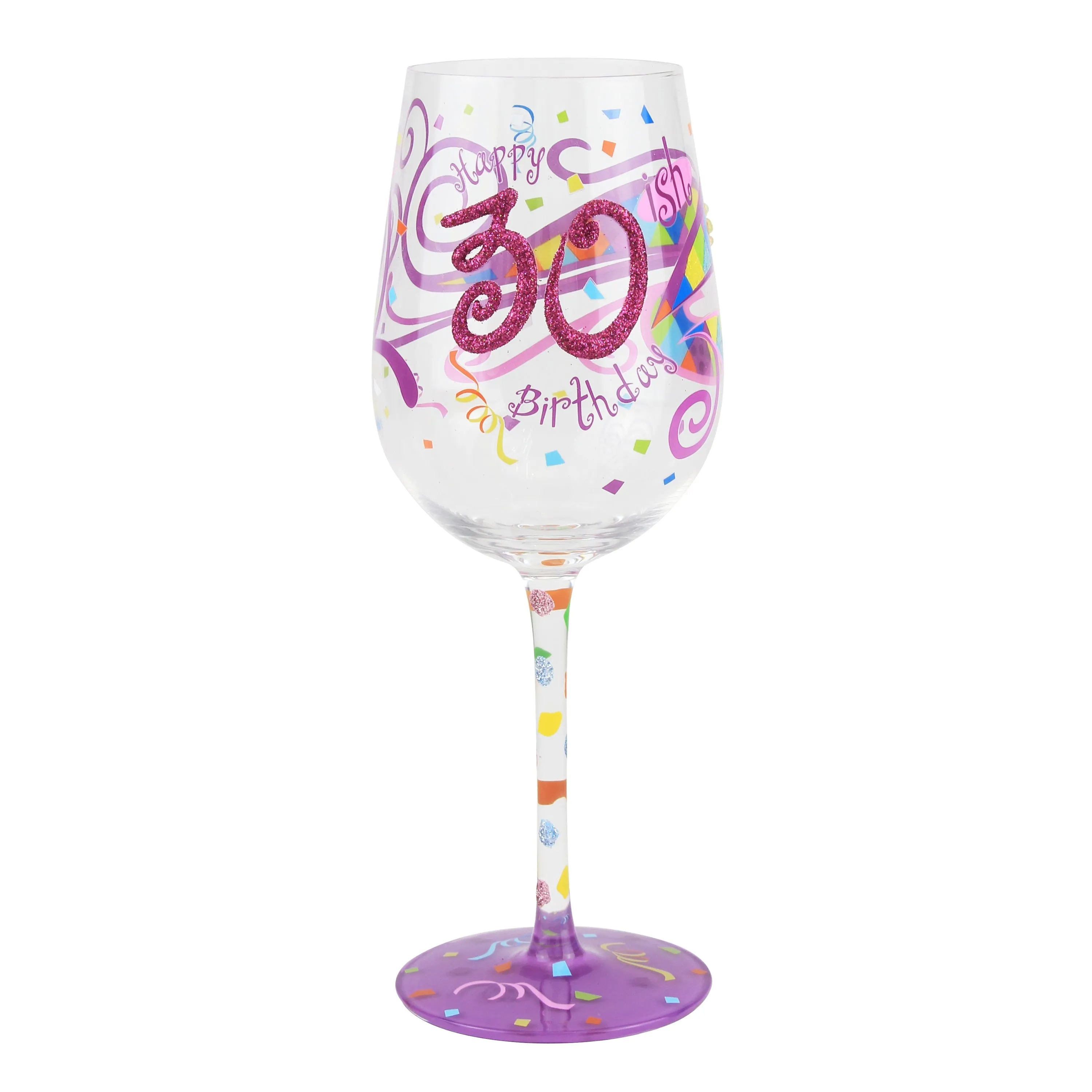 Top Shelf 30-ish Birthday Wine Glass (WS)