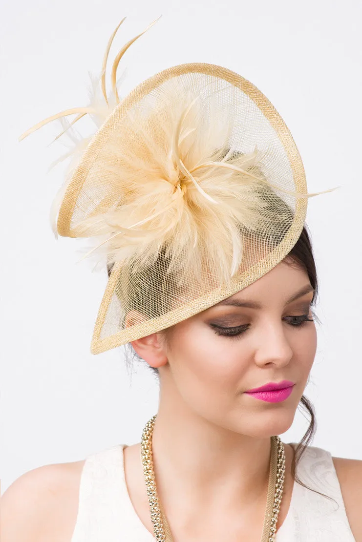 Victoria Fascinator - Champagne Gold