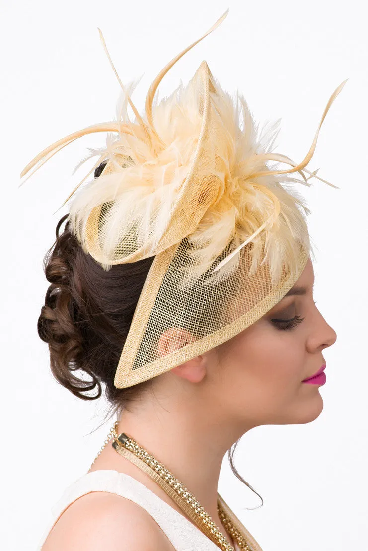 Victoria Fascinator - Champagne Gold