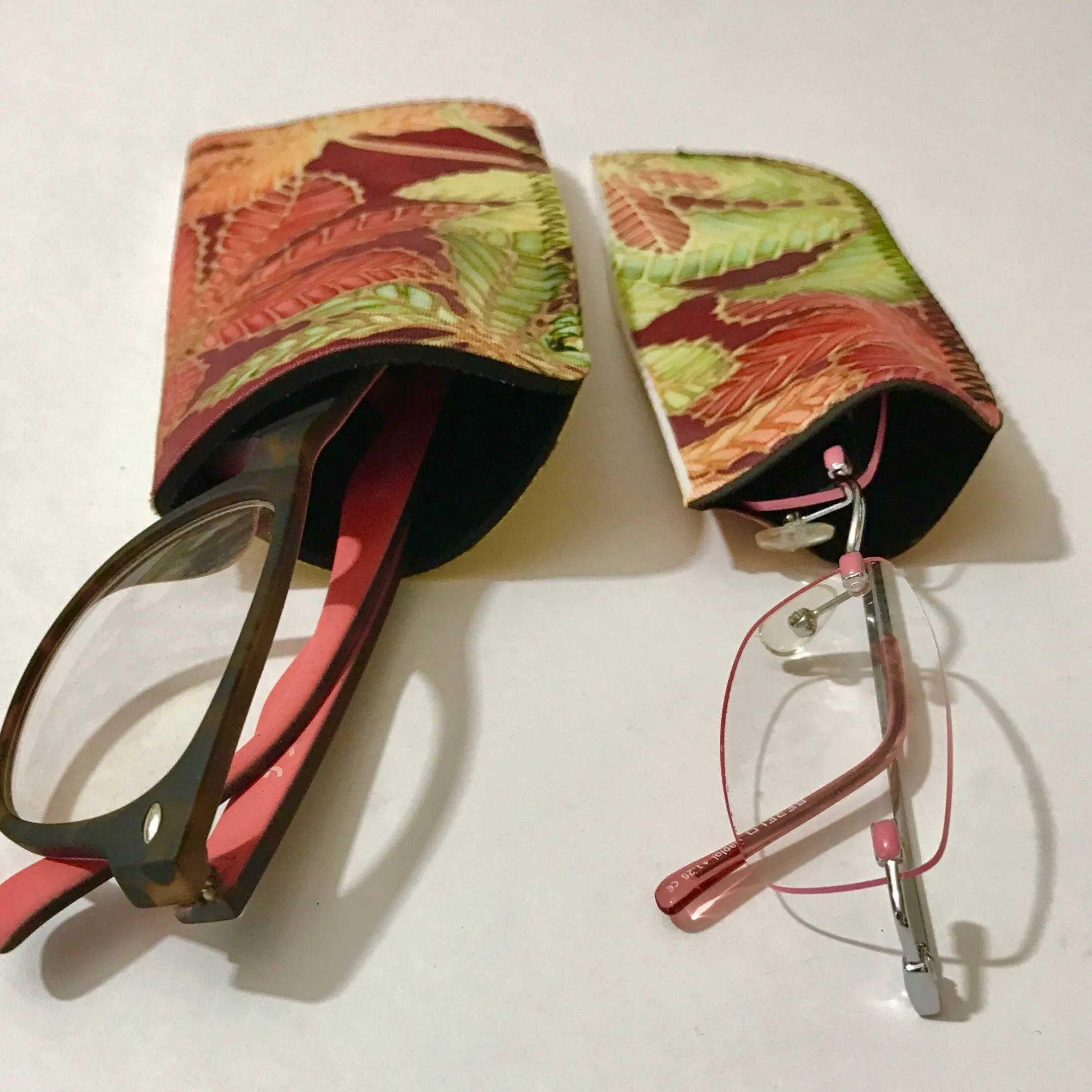Yellow glasses case - slip-on padded glasses cover - reading or large glasses cover